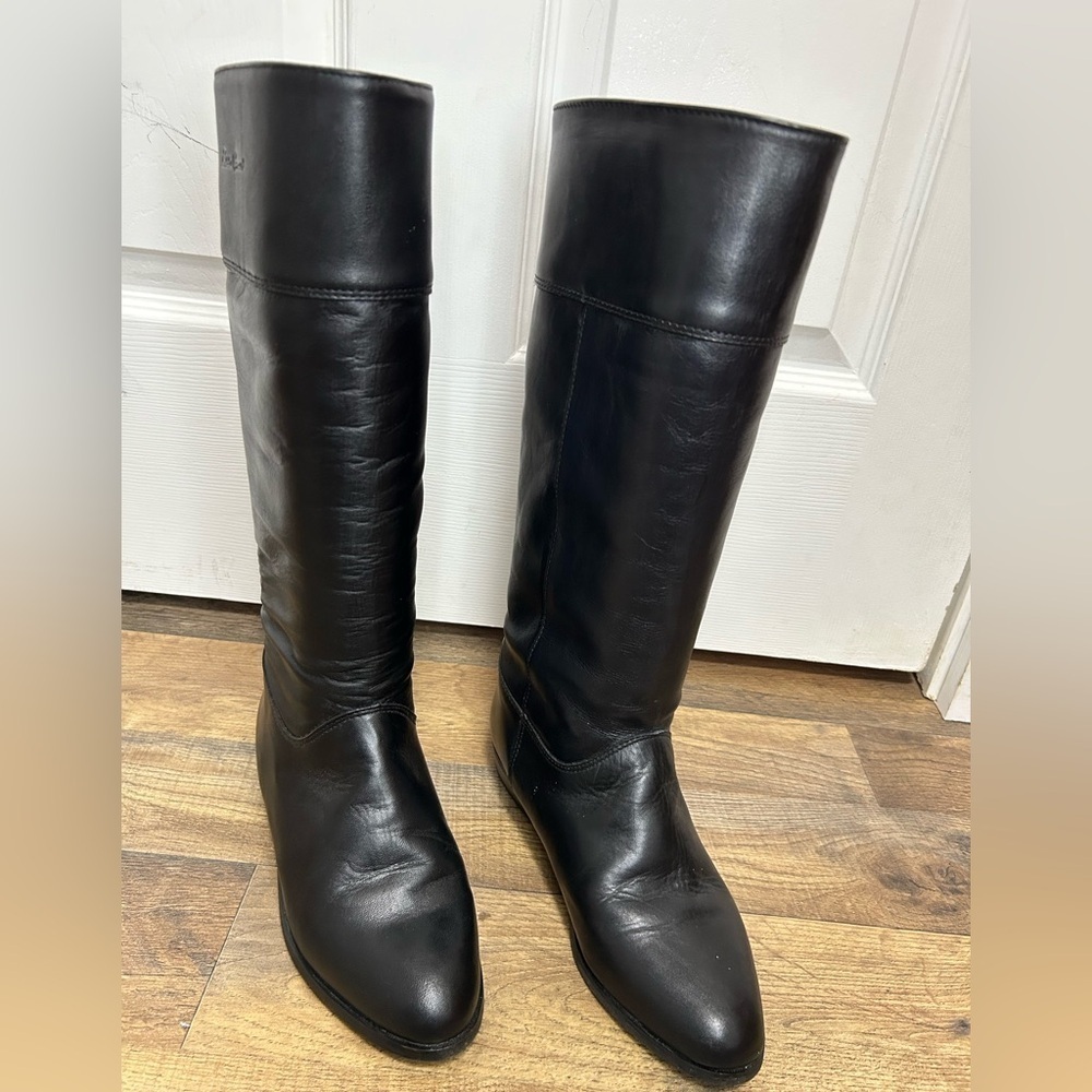 Eddie Bauer Vintage Black and Tan Boots - Picture 5 of 7